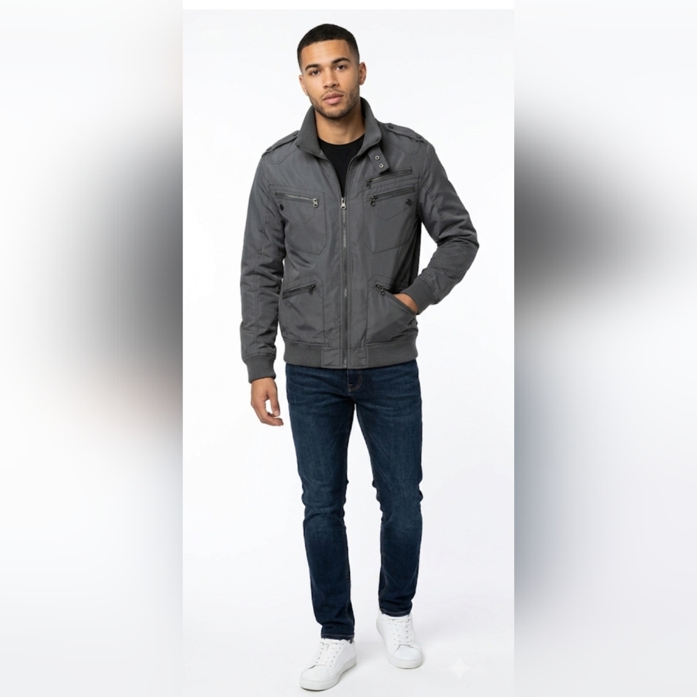 Urban Heritage Charcoal Gray Military Field Jacket | XL